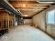 Unfinished basement featuring exposed ductwork, mechanicals, and concrete walls at 12044 Bird Key Blvd, Fishers, IN 46037
