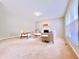 Cozy living room featuring a fireplace, neutral tones, and comfortable seating at 12044 Bird Key Blvd, Fishers, IN 46037