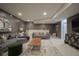 Open living room area with contemporary decor and recessed lighting at 13244 Snow Owl Dr, Carmel, IN 46033