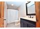 Bathroom with ceramic tile floors and modern fixtures at 1340 Apache Trl, Martinsville, IN 46151
