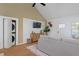 Cozy living room with a large comfortable sofa and view of the storage and laundry area at 1802 E 66Th St, Indianapolis, IN 46220