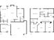 Detailed two-story floor plan featuring a kitchen, living room, bedrooms, bathrooms, and garage layout at 18230 Sandy Cove Ln, Westfield, IN 46074