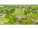 Aerial view showcasing a charming home with a spacious yard in a lush, green neighborhood at 2309 Alexandria Dr, Greenfield, IN 46140