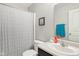 Well-lit bathroom featuring a vanity with a sink and a shower/tub combo, offering convenience and functionality at 2911 W Hawanian Ln, Monrovia, IN 46157