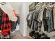 Organized walk-in closet providing ample storage, perfect for keeping belongings tidy and accessible at 2911 W Hawanian Ln, Monrovia, IN 46157