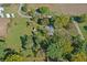 Bird's eye view of the home, emphasizing the expansive yard and landscaping at 2956 N 700 E, Franklin, IN 46131