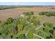 Overhead view showcasing the property's location and adjacent cultivated fields at 2956 N 700 E, Franklin, IN 46131