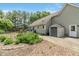 Exterior view showcasing patio and storage shed at 3631 S 450 E, Whitestown, IN 46075