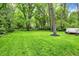 Spacious, green backyard featuring mature trees and a well-maintained lawn at 5104 Carvel Ave, Indianapolis, IN 46205