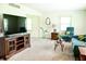 Living room featuring a television, modern sofa, and plenty of natural light at 6126 Rucker Rd, Indianapolis, IN 46220