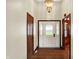 Welcoming foyer featuring hardwood floors and stylish doorways leading to other rooms at 6190 S 425 W, Pendleton, IN 46064