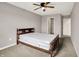 Bedroom with a ceiling fan and neutral walls at 6463 Wasco Dr, Whitestown, IN 46075
