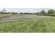 Community basketball court surrounded by green grass and mature trees for recreational activities at 6542 E Edna Mills Dr, Camby, IN 46113