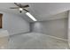 Attic bedroom with carpet, dormer window and ceiling fan at 6542 E Edna Mills Dr, Camby, IN 46113