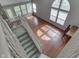 Bright living room featuring hardwood floors and large windows that let in natural light at 6542 E Edna Mills Dr, Camby, IN 46113