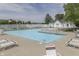 A wonderful community pool with multiple lounge chairs available for all residents to use at 6542 E Edna Mills Dr, Camby, IN 46113