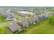 A stunning aerial view highlighting the community's green spaces, walking paths, and varied architectural styles at 6609 Dunkirk Dr, McCordsville, IN 46055