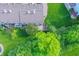 Aerial view of condo showing large lush backyard at 7155 Sea Pine Dr, Indianapolis, IN 46250