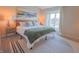 Cozy main bedroom with a comfortable bed, neutral decor, a large window, and a stylish area rug at 7155 Sea Pine Dr, Indianapolis, IN 46250