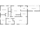 Floor plan outlining the layout of the home, including the kitchen, living room, and bedrooms at 7316 Lesley Ave, Indianapolis, IN 46250