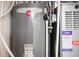 Close up of the water heater and HVAC system at 8317 Pine Branch Ln, Indianapolis, IN 46234