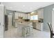 Bright kitchen features a center island with seating, white cabinetry, and modern appliances at 8430 Harrison Pkwy, Fishers, IN 46038