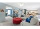 Cozy living room with a fireplace, comfortable seating, and open layout at 8430 Harrison Pkwy, Fishers, IN 46038