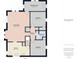 Floor plan featuring the kitchen, living room, bathroom, bedrooms, and enclosed porch at 903 W 22Nd St, Anderson, IN 46016
