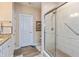 Bathroom featuring a glass enclosed shower and modern fixtures at 9166 Lieven St, Avon, IN 46123