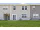 Townhouse backyard with a well-maintained lawn and neutral-toned siding at 9570 Beckett St, Avon, IN 46123