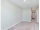 Standard carpeted bedroom with an open closet to the hallway at 9604 Beckett St, Avon, IN 46123