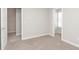 Bedroom with carpeted floors, neutral walls, and white trim leading to a closet at 9652 Beckett St, Avon, IN 46123