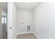 Empty laundry room with gray floors, white walls, and utility hookups at 9652 Beckett St, Avon, IN 46123