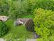 Aerial view of a home surrounded by lush greenery, showcasing its serene and private setting in a desirable neighborhood at 9885 Oakleaf Way, McCordsville, IN 46055