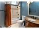 Bathroom features a shower with a tub and a vanity with granite countertops at 13300 Fairwood Dr, McCordsville, IN 46055