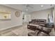 Comfortable living room with an open view to the kitchen and a comfortable seating arrangement at 1431 Evergreen Dr, Greenfield, IN 46140