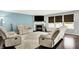 Bright living room featuring cozy seating, a fireplace, and ample natural light at 14638 Deerwood Dr, Carmel, IN 46033