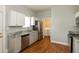 Modern kitchen with stainless steel appliances and granite countertops at 1661 S Talbott St, Indianapolis, IN 46225