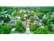 Aerial view of a well-maintained neighborhood with mature trees and manicured lawns at 18915 Fairfield Blvd, Noblesville, IN 46060