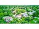 Lovely aerial view of a neighborhood with mature trees and diverse home styles at 18915 Fairfield Blvd, Noblesville, IN 46060
