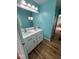 This bathroom features a double sink vanity, a large mirror, and modern fixtures at 1925 W State Road 32, Lebanon, IN 46052