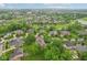 Scenic aerial view captures a charming neighborhood with beautiful homes, lush greenery, and tranquil ponds at 3744 Abney Point Dr, Carmel, IN 46077