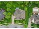 Expansive roof of a home on a verdant lot with a charming deck, set within a beautifully landscaped backyard at 3744 Abney Point Dr, Carmel, IN 46077