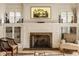 Elegant living room with a fireplace, decorative mantel, and built-in cabinets at 3840 N Washington Blvd, Indianapolis, IN 46205