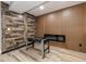 Basement featuring a foosball table and modern electric fireplace at 4061 Secretariat Ln, Bargersville, IN 46106