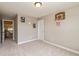 Neutral bedroom features beige carpet and a basketball hoop at 4061 Secretariat Ln, Bargersville, IN 46106