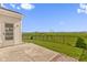 Backyard featuring a view of a green lawn, black metal fence, and neighboring yards at 4181 Gordman Dr, Whitestown, IN 46075