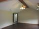 Spacious living room with vaulted ceilings and ceiling fan at 4288 Silver Hill Dr, Greenwood, IN 46142