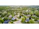 Panoramic community shot with diverse homes surrounded by mature trees in a suburban landscape, offering a sense of neighborhood at 434 Sheffield Ct, Carmel, IN 46032