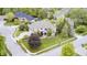 Aerial view of the home showcasing its prime location, landscaped yard, and neighborhood at 434 Sheffield Ct, Carmel, IN 46032
